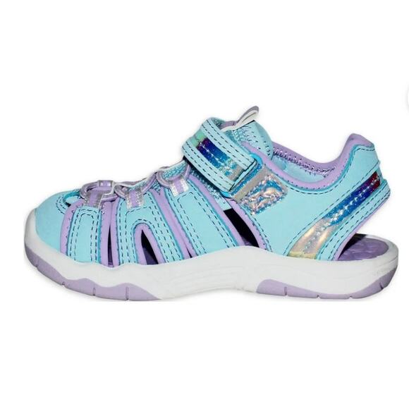 2 pair Wonder Nation Toddler Girls Sandals , Size 7, Pink, Blue, Purple, New - Picture 7 of 8